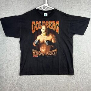 Vintage 1998 WCW Goldberg Who's Next Wrestling T Shirt Size XL Tour Champ Tag